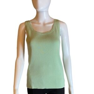 Talbots mint green shell tank knit cami size M